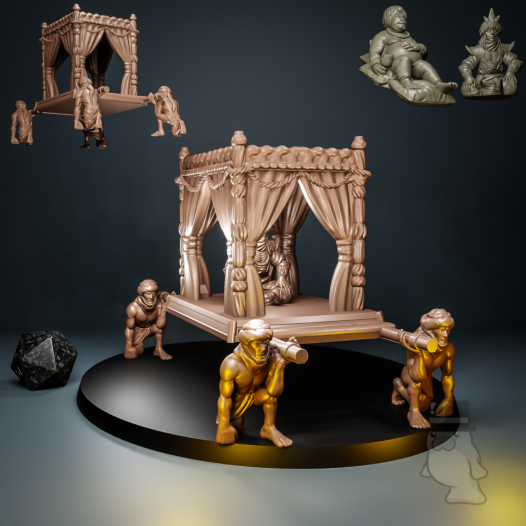 Palanquin (Open and closed version) Empire of Scorching Sands EC3D